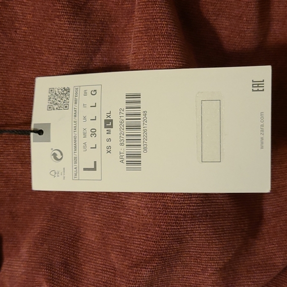 Zara Ruched Corduroy Mini Skirt Size Large - Picture 4 of 6